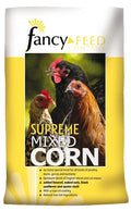 Fancy Feeds Supreme Mixed Corn 20kg bag of enriched poultry scratch feed with oyster shell