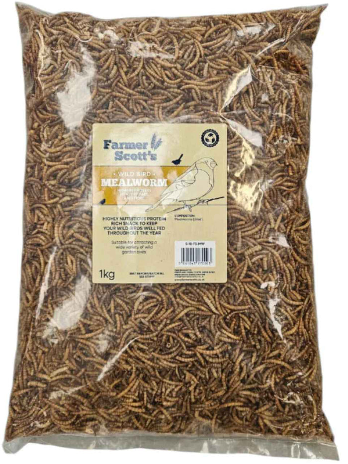 Additional view of the Farmer Scott's 1kg dried mealworm pack