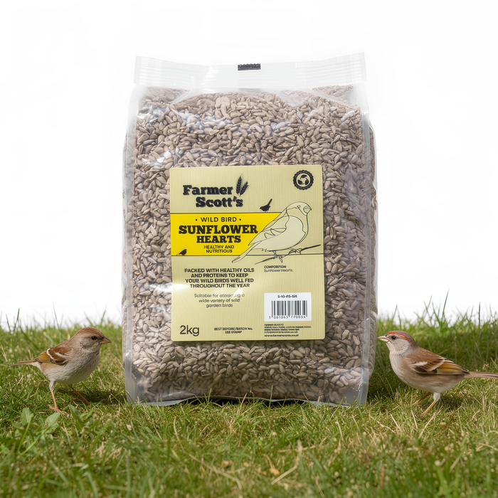Front of the Farmer Scott's Sunflower Hearts 2kg bag
