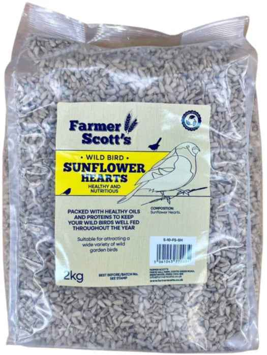 Additional photograph of the Farmer Scott's Sunflower Hearts 2kg bag