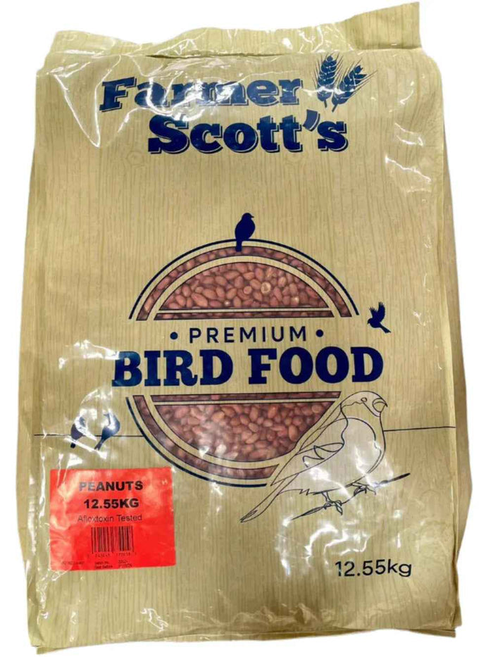 Close view of whole peanuts from the Farmer Scott's 12.55kg sack