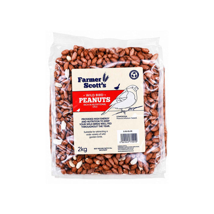 Farmer Scott's wild bird peanuts 2kg bag of whole peanuts