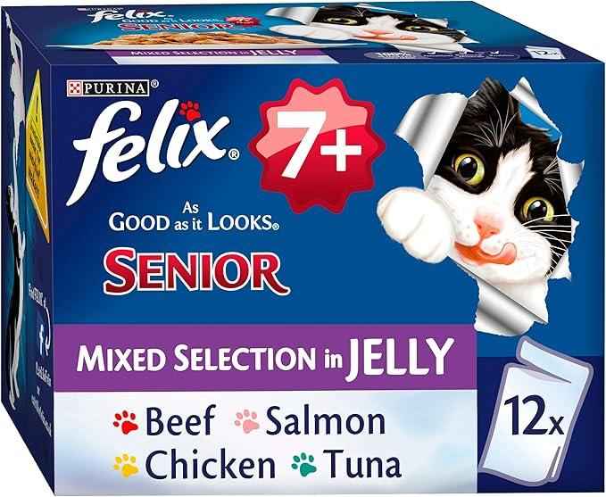 Felix As Good As It Looks 7+ Mixed Selection in Jelly senior cat food multipack