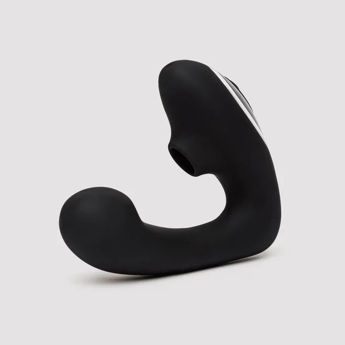 Fifty Shades of Grey Greedy Girl Duet Dual Stimulator with Clitoral Suction - Black - Vibrator