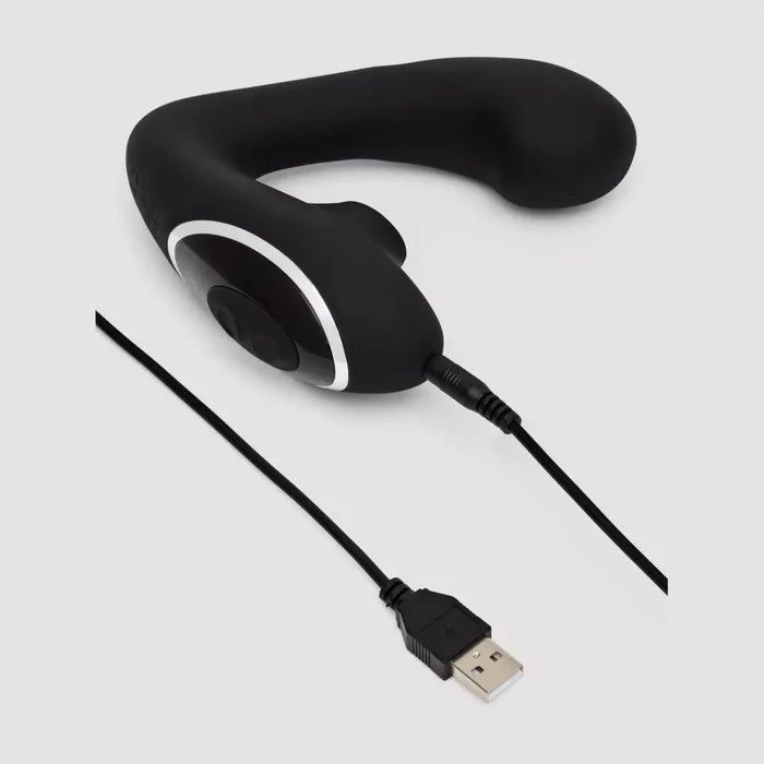 Fifty Shades of Grey Greedy Girl Duet Dual Stimulator with Clitoral Suction - Black - Vibrator