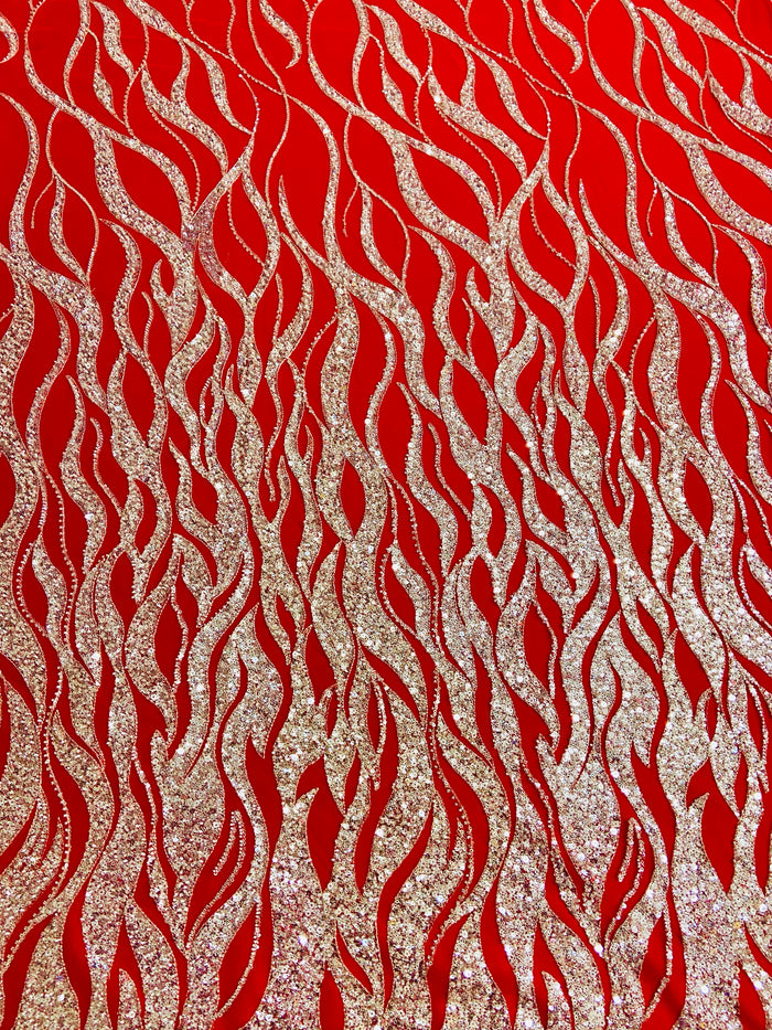 Firey Beaded Sequins