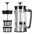French Press P5 -Glass & Stainless-Steel Cage