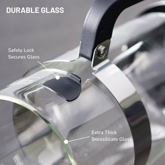 French Press P5 -Glass & Stainless-Steel Cage