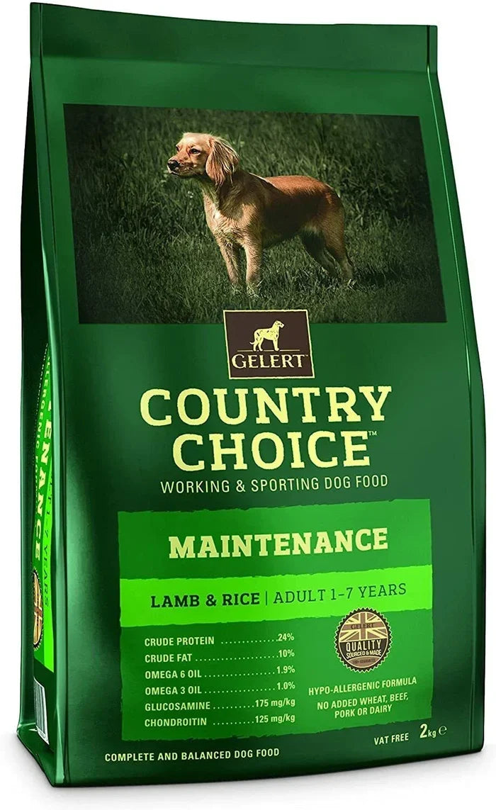 Gelert Country Choice Maintenance Lamb and Rice 12kg bag of dry working dog food