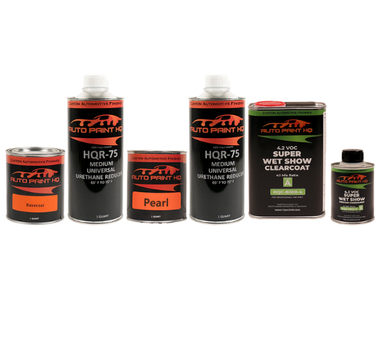 GM WA485B Iridescent Pearl Tri-Coat Pearl Basecoat Clearcoat Quart Paint Kit