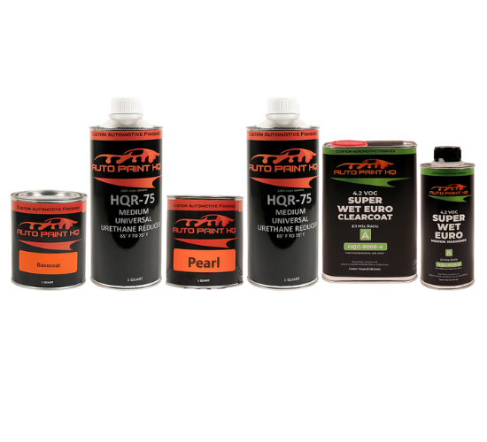 GM WA560Q Platinum Ice Tri-Coat Pearl Basecoat Clearcoat Quart Paint Kit