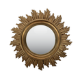 Gold Leaf Convex Wall Mirror Style I - Medium