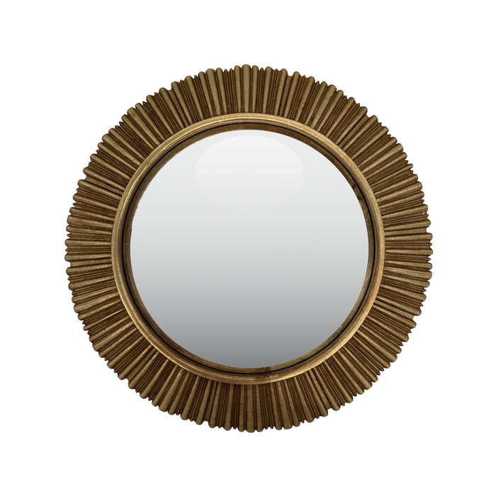Gold Leaf Convex Wall Mirror Style III- Large