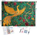 Golden Phoenix Rises From A Mystical Garden