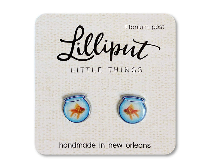 Goldfish Fishbowl Earrings