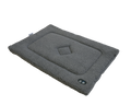 Gor Pets Nordic Crate Mat in grey, a large soft-surfaced crate mat lying flat
