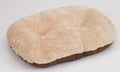 Gor Pets Nordic Oval Cushion in brown, a large oval dog cushion with a plush faux fur surface