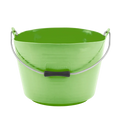 Red Gorilla Flexi Bucket with Handle, 22 litres, in pistachio green, with a metal carry handle and ribbed sides