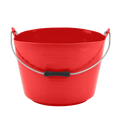 Red Gorilla Flexi Bucket with Handle, 22 litres, in red, with a metal carry handle and ribbed flexible sides