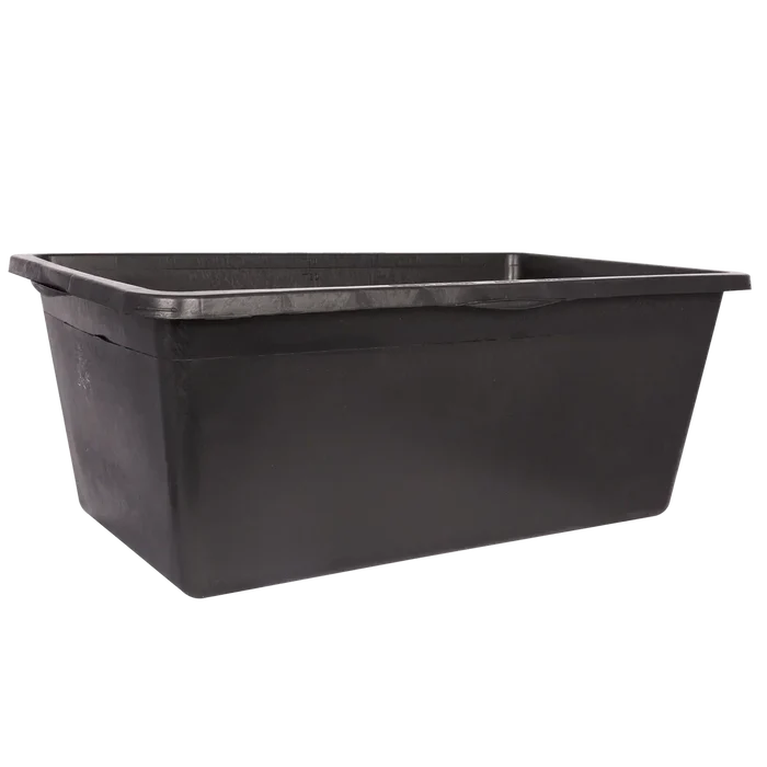 Red Gorilla rectangular Multi-Tub in black, a 90 litre tapered plastic yard tub