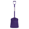 Red Gorilla one-piece polypropylene shovel in purple, with a wide blade and D-shaped handle