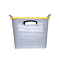 Red Gorilla Stack 'n' Store 25 litre storage box with a yellow clip-down lid