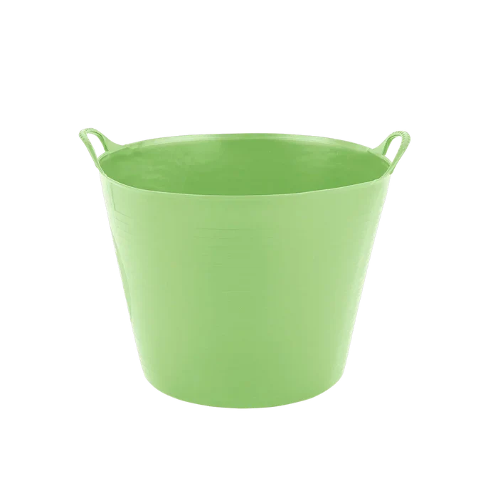 Red Gorilla Gorilla Tub Medium 26L flexible tub in pale pistachio green, with ribbed sides and two handles