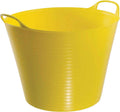 Red Gorilla Gorilla Tub Medium 26L flexible tub in bright yellow, with ribbed sides and two golf-ball handles