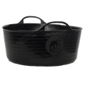 Gorilla Tub Small, 14 litres, in black with flexible ribbed sides and moulded golf-ball handles