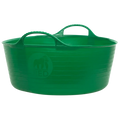 Gorilla Tub Small, 14 litres, in green with flexible ribbed sides and moulded golf-ball handles