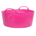 Red Gorilla Gorilla Tub Small 14L flexible tub in pink, ribbed body with two moulded golf-ball handles