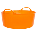Red Gorilla Gorilla Tub Small 14L flexible tub in orange, with ribbed sides and two golf-ball grip handles
