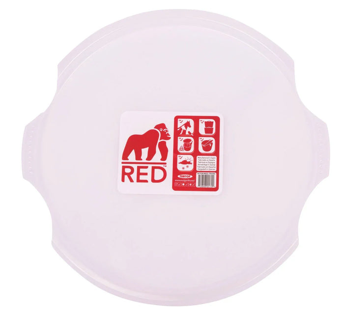 Red Gorilla TubTop Medium, a clear 40.5cm clip-on lid that fits the 26 litre and 15 litre Gorilla Tubs