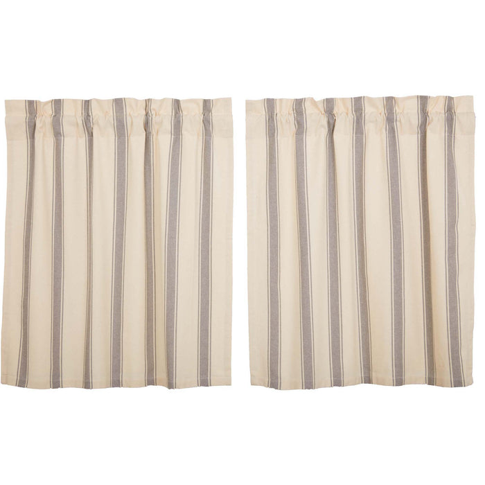 Graycie Grain Sack Stripe Tier Curtains