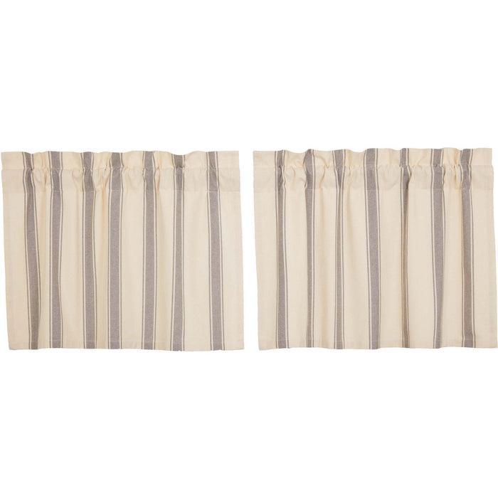 Graycie Grain Sack Stripe Tier Curtains