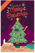 G&S Merry Christmas crunchy cat advent calendar with a grain free treat behind each door