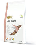 Henry Bell dried mealworms in a 500g bag of wild bird food