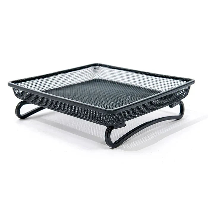 Henry Bell Essential Ground Feeder, grey wire mesh tray raised on legs for ground-feeding birds