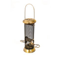 Henry Bell Heritage Seed Feeder, 32cm antique gold and bronze aluminium tube with four feeding ports
