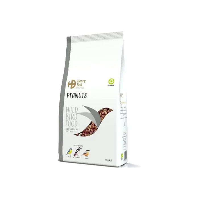 Henry Bell whole peanuts for wild birds in a 4kg bag