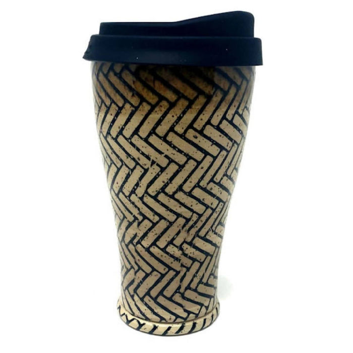 Herringbone Travel Tumbler