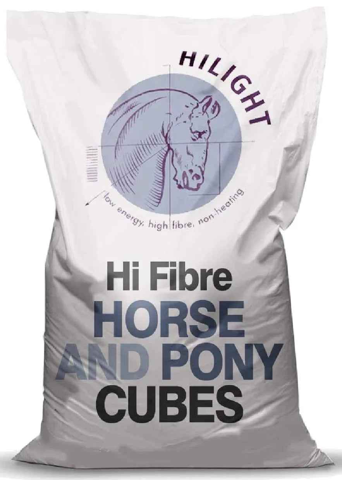 Hilight Hi Fibre Horse and Pony Cubes 20kg sack, front of pack