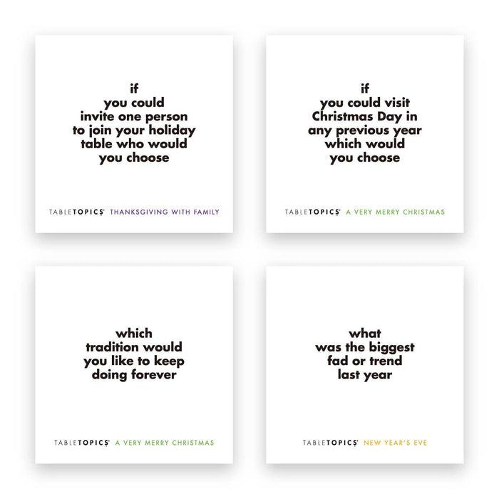 HOLIDAY CONVERSATION PACK - Thanksgiving, Christmas, NewYear