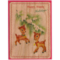 Holiday Wood Folding Card - Happy Holidays