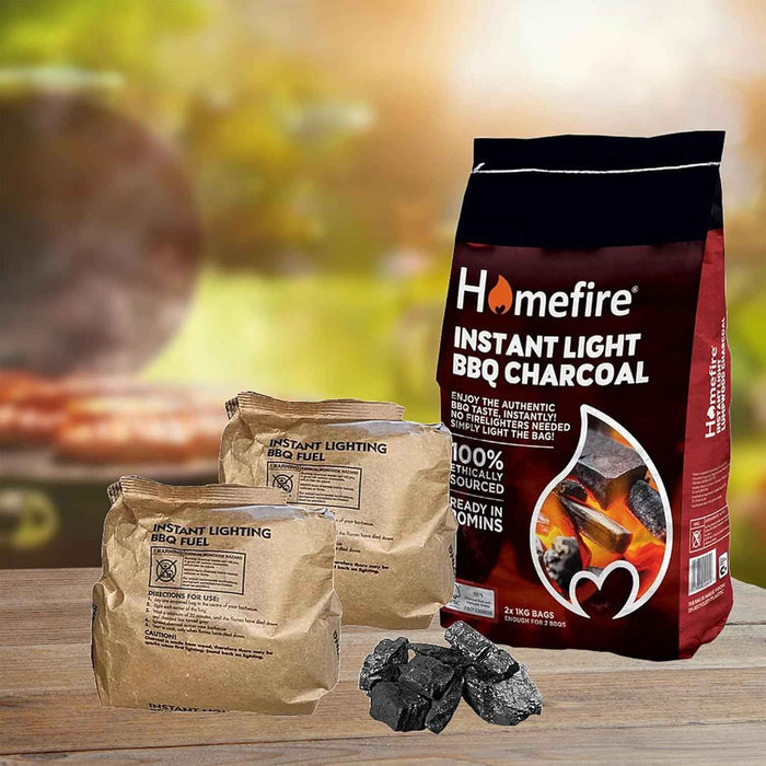 Second view of the Homefire Instant Light lumpwood charcoal two pack