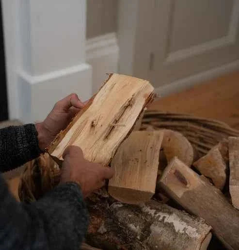 Third view of the Homefire kiln dried birch logs, dried below 20% moisture