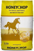 Honeychop Original 12.5kg bag, lightly molassed high fibre oat straw chaff, front of pack