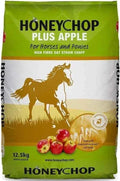 Honeychop Plus Apple 12.5kg bag, oat straw chaff with apple for fussy feeders, front of pack