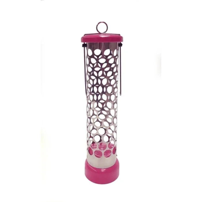 Honeyfield's heavy duty dual purpose feeder for fat balls and suet nuggets, powder-coated steel cage with lift-off lid