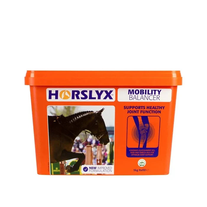 Horslyx Mobility Balancer 5kg tub with glucosamine and MSM for horses and ponies